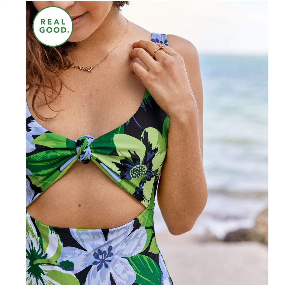 aerie // NWOT tropical knot one piece swimsuit - Picture 3 of 12